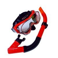 Набор для плавания взрослый маска+трубка (ПВХ) (красный) E39247-2